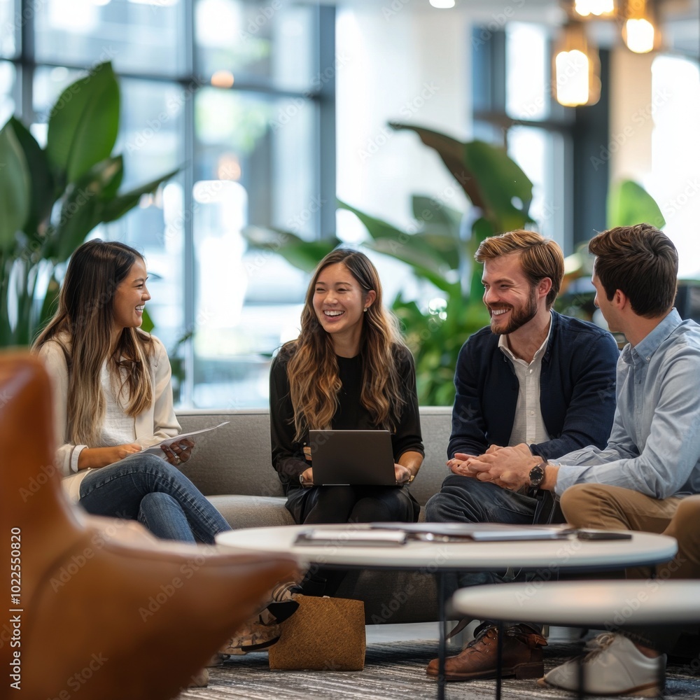 Professional team collaborating in a modern office setting Business Professional team collaborating in a modern office setting Business