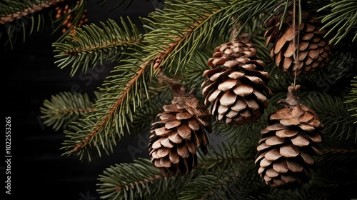 evergreen fir tree branches