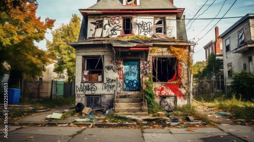 roof abandoned house exterior photo