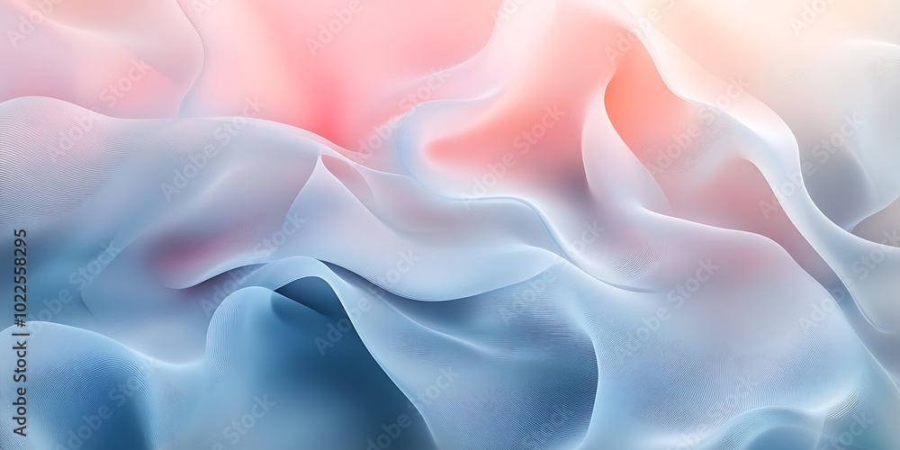 Obraz premium Colorful abstract background waves illustration wallpaper 3d rendered seamless pattern design in blue and bright pink