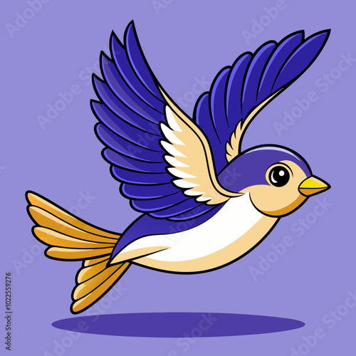 Soaring Flight: An avian masterpiece in mid-air, its wings outstretched in a graceful display of freedom against a serene backdrop.