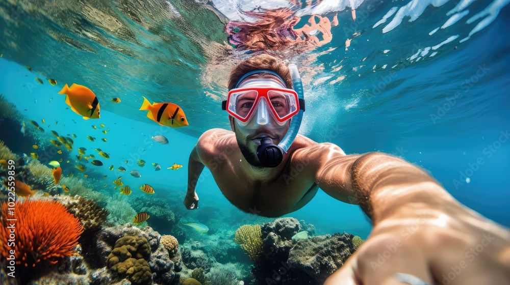 Naklejka premium swimming water activities