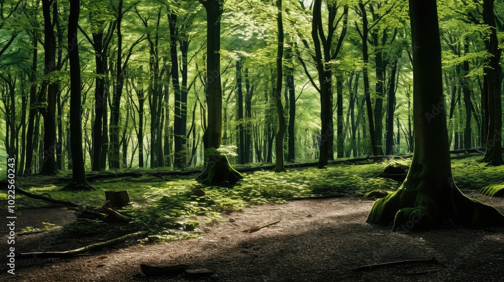 Naklejka premium canopy beech trees