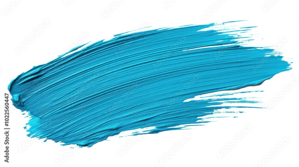 A vibrant turquoise paint stroke, showcasing texture and color for artistic purposes. A vibrant turquoise paint stroke, showcasing texture and color for artistic purposes.