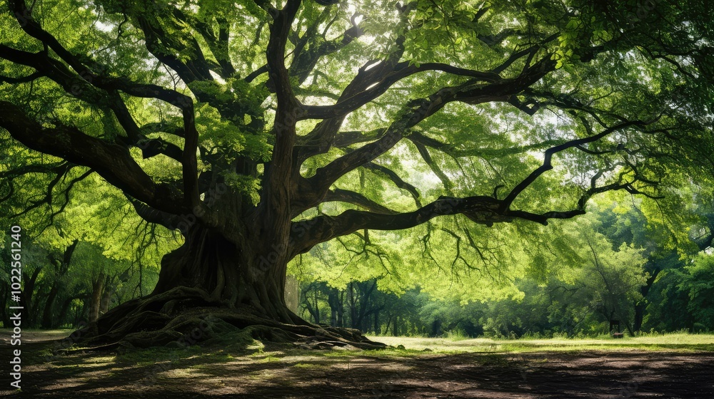Naklejka premium canopy large old tree