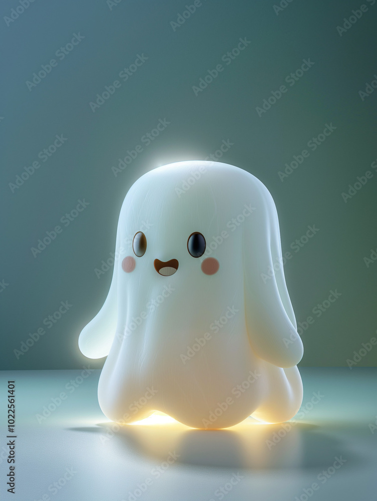Adorable 3D ghost character with a playful design and cute expression. Adorable 3D ghost character with a playful design and cute expression.