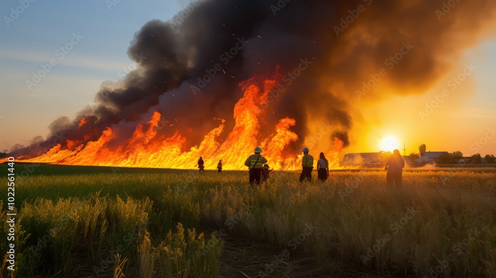 Fototapeta premium fighters fire plume