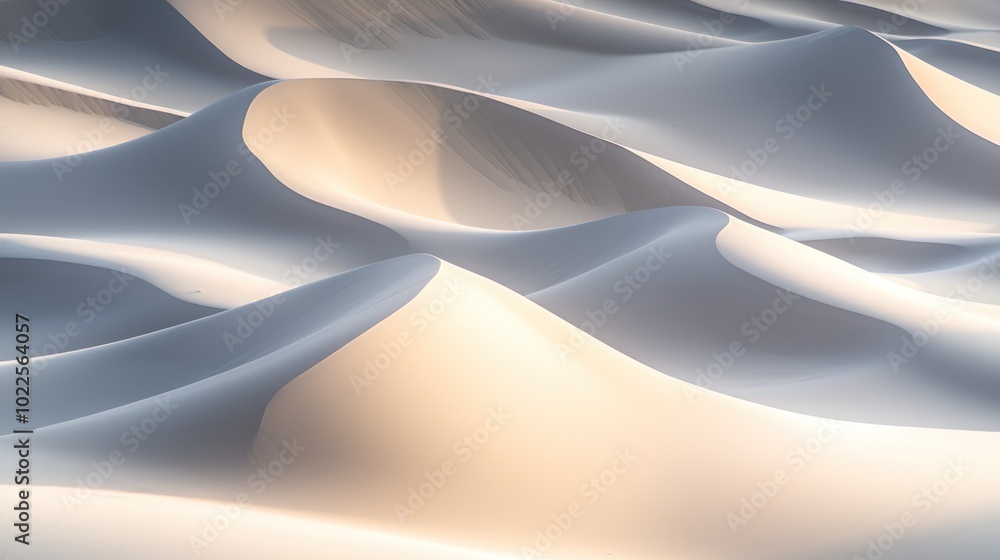 Fototapeta premium Endless Desert Dunes at Sunset - Aerial View of Vast Sandy Landscape with Dramatic Shadows in Evening Light