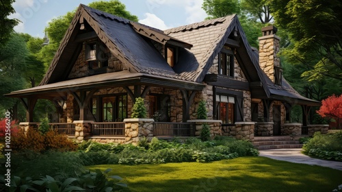 rustic bungalow house