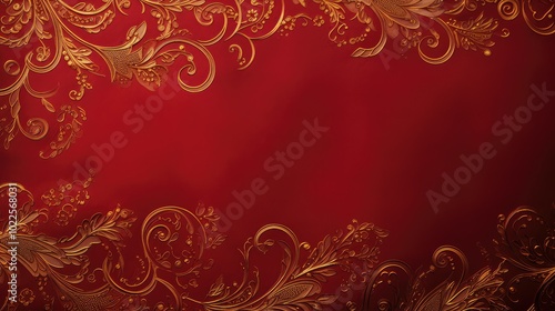 vibrant red and gold backgrounds