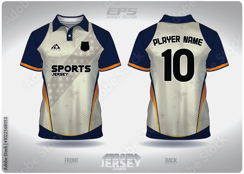 EPS jersey sports shirt vector.stars galaxies gray blue pattern design, illustration, textile background for sports poloshirt, football jersey poloshirt
