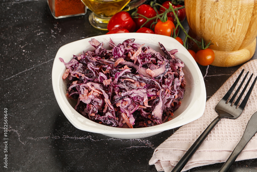 Coleslaw salad with cabbage and carrot Coleslaw salad with cabbage and carrot