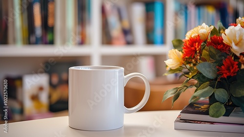 design coffee mug in office photo