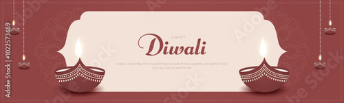Happy diwali cover page vector illustration diwali Diya lamp the indian festival of lights on color background festival of light diwali