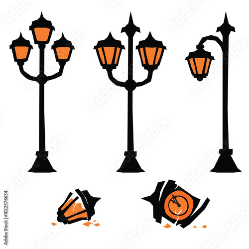 Halloween street light pole