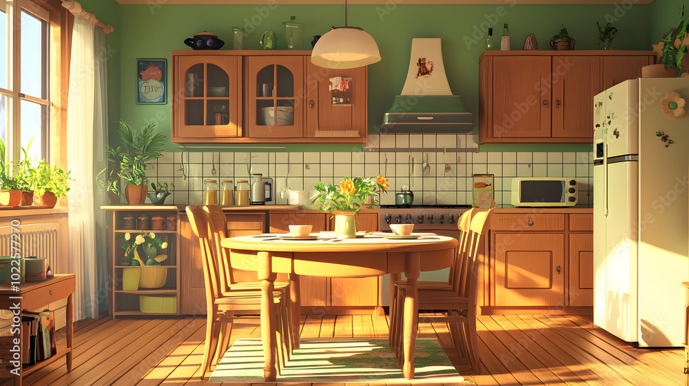 Dining Room aesthetic Cartoon Dining Room aesthetic Cartoon