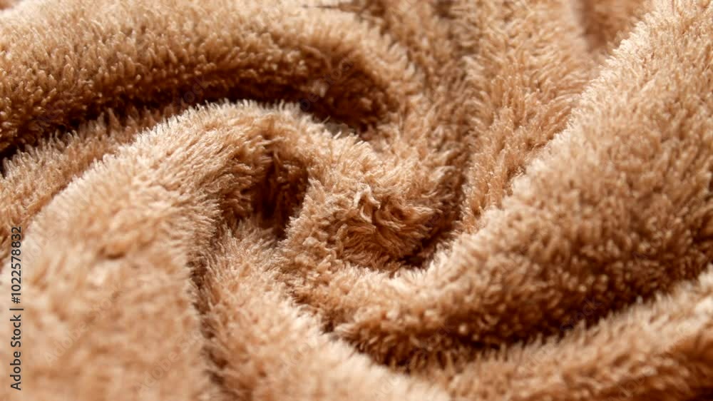 brown soft towel texture slow motion. slow moving towel background brown soft towel texture slow motion. slow moving towel background