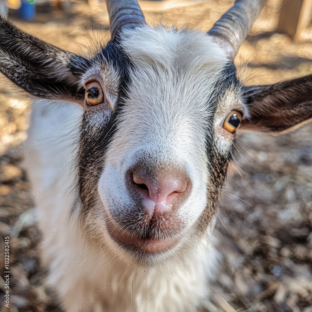 Fototapeta premium A close-up of a happy animal in a sanctuary, its eyes full of life and trust