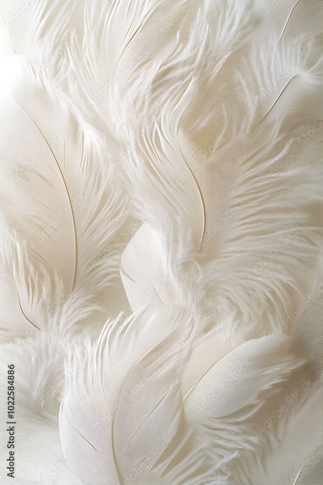 Abstract background of fluffy soft feathers in white, white colored feathers Abstract background of fluffy soft feathers in white, white colored feathers