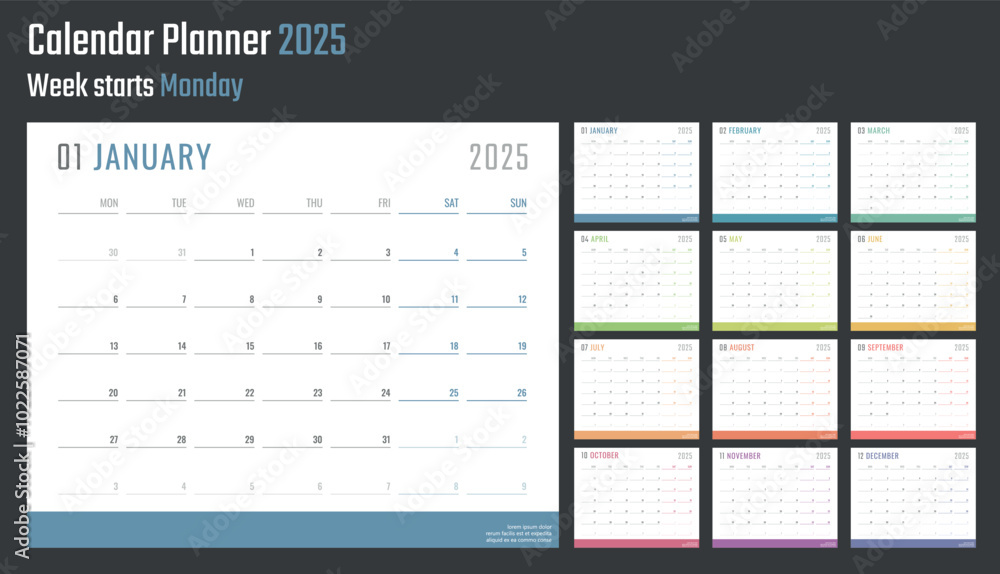 2025 year calendar, calendar design for 2025 starts monday 2025 year calendar, calendar design for 2025 starts monday