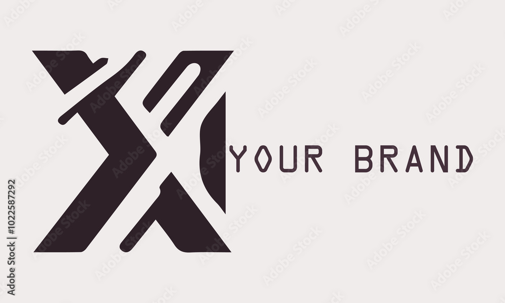 The letter X logo design is flexible and can be used in various media, suitable for brands that need a versatile logo