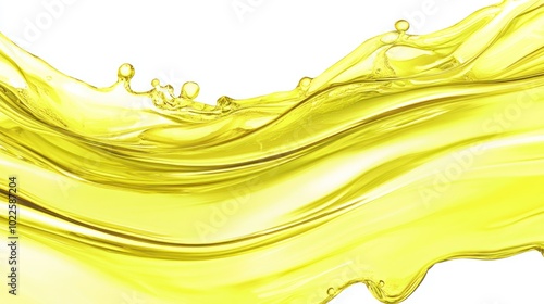 A flowing wave of yellow liquid, resembling oil or a similar substance. photo