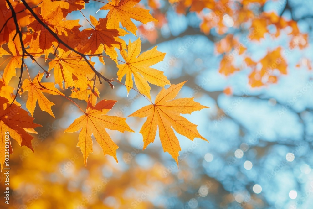 Fallen Leaves Season Background created with Generative AI Fallen Leaves Season Background created with Generative AI