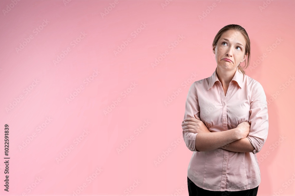 Photo of positive lady trendy clothes posing Photo of positive lady trendy clothes posing