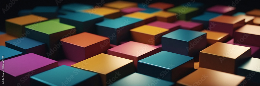 Colorful Cubes Abstract Background Colorful Cubes Abstract Background