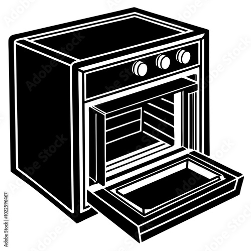 electric oven vector illustration on a white background
