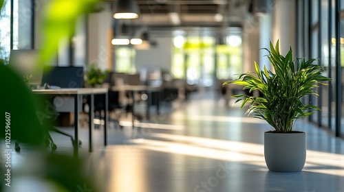 Wallpaper Mural Interior view of modern office with new furniture, workspace of successful companies, business related office panoramic windows, working place Torontodigital.ca
