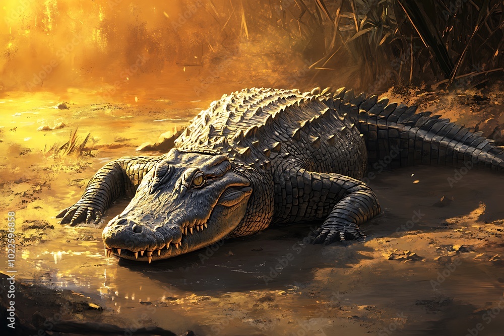 Obraz premium alligator in the everglades