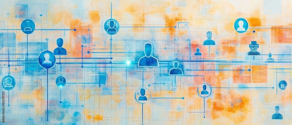 Obraz premium The Future Workforce Grid, Digital Skills Gap and Workforce Development