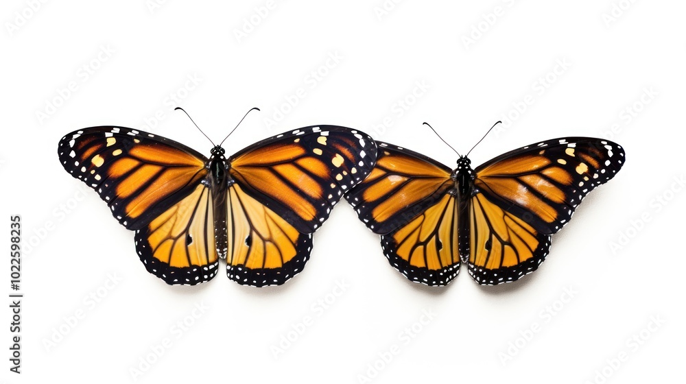 Two Monarch Butterflies Two Monarch Butterflies