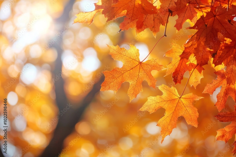 Fallen Leaves Season Background created with Generative AI Fallen Leaves Season Background created with Generative AI