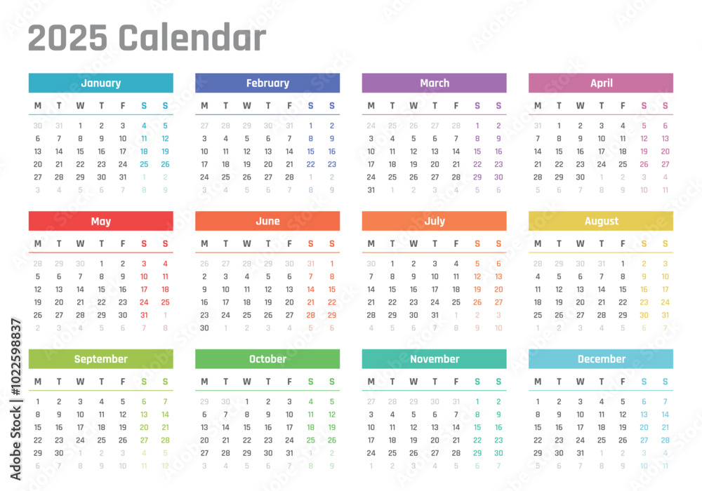 2025 year calendar, calendar design for 2025 starts monday 2025 year calendar, calendar design for 2025 starts monday