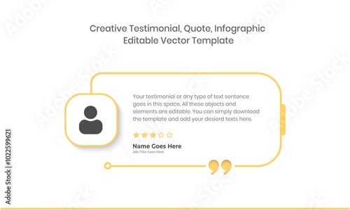 Creative Testimonial Editable Vector template, Empty speech bubbles, What our Clients Say, Quote, Review, Feedback, Infographic Template, Label, editable text box layout design, recommendation note
