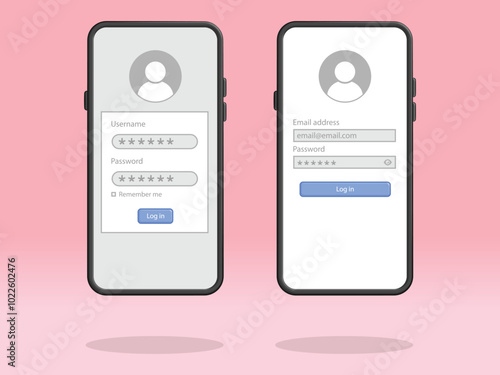 Smartphone Login Page Website Member Signin