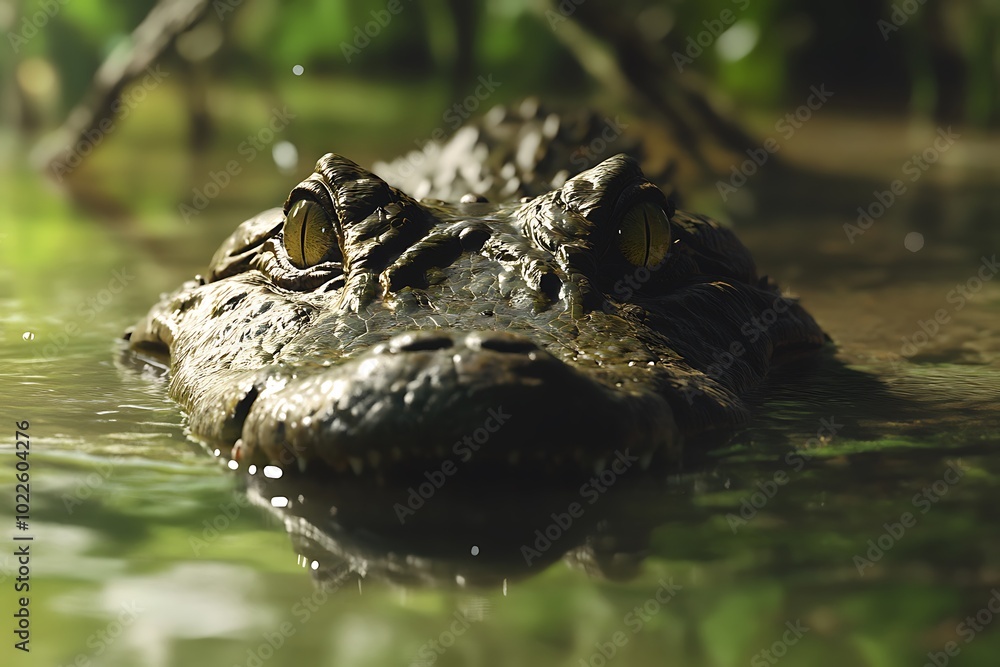 Obraz premium alligator in the water