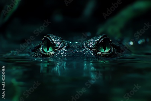 alligator in the water