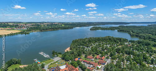 Ausblick auf den Kleinen Brombachsee rund um Langlau in Mittelfranken photo