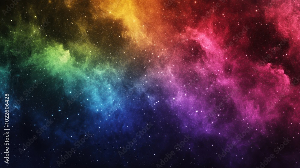 A vibrant cosmic background with colorful nebulae and stars. A vibrant cosmic background with colorful nebulae and stars.