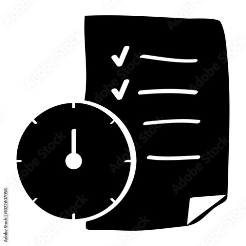 Schedule icon in glyph style