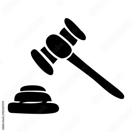 Auction icon in glyph style