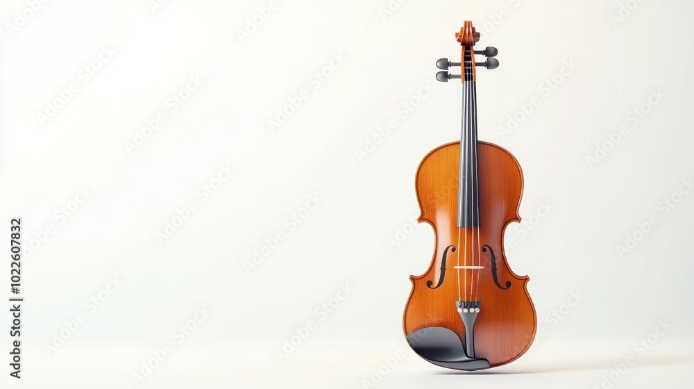 Fototapeta premium Violin on White Background