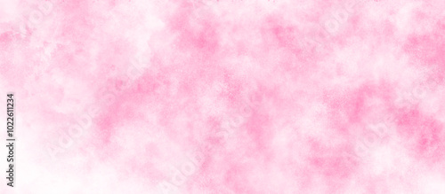 Acrylic shinny pink flowing ink grunge texture, white clouds on pink soft watercolor paper texture, Soft pink clouds texture with white tiny clouds, Beautiful and smooth soft blurred pink texture.