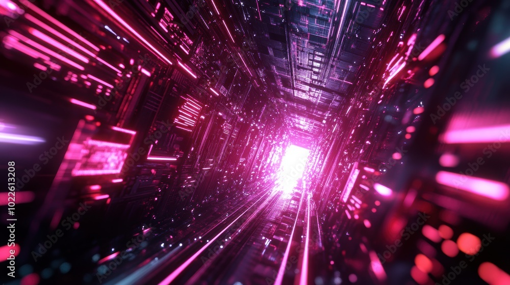 Neon Digital Tunnel.