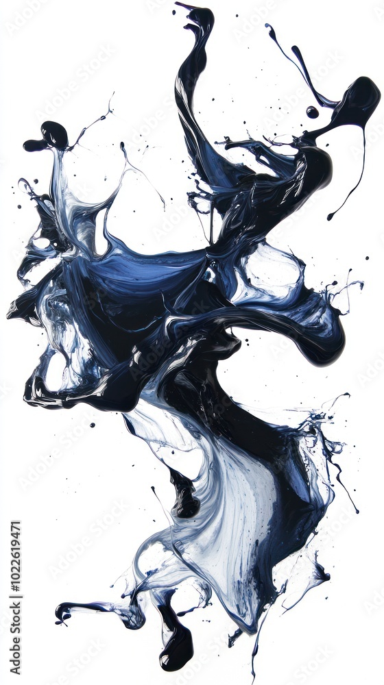 Abstract swirling blue and white paint creating a dynamic and fluid visual effect. Abstract swirling blue and white paint creating a dynamic and fluid visual effect.