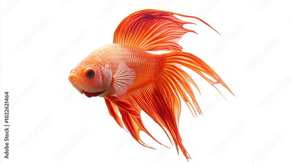 Fototapeta premium Vibrant Siamese Fighting Fish with Flowing Fins