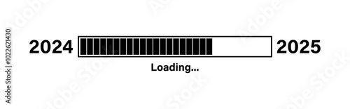 Vector isolated 2025 new year loading concept element